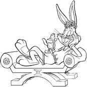 coloriage bugs bunny en empereur romain